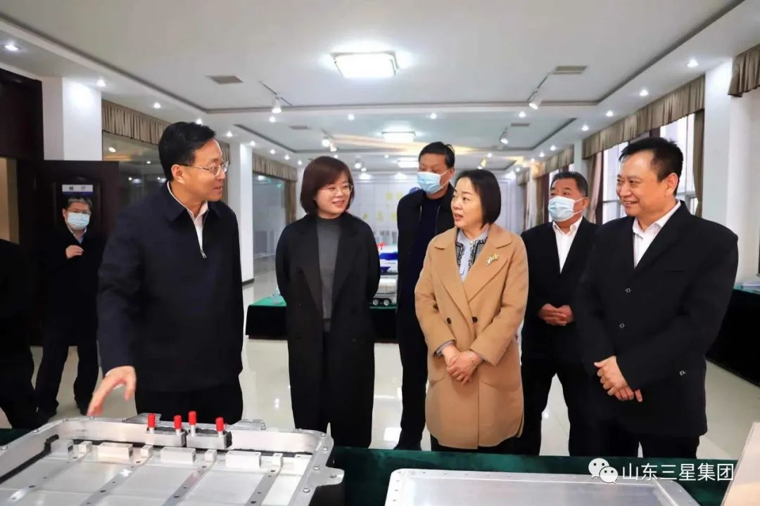 中國農業(yè)發(fā)展銀行山東省分行黨委委員、副行長時祝華一行來山東三星集團調研座談